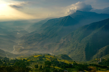 Rice terraces in Sapa Vietnam.