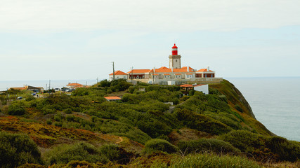 Fototapeta na wymiar Natural Park of Sintra at Cape Roca in Portugal called Cabo de Roca - travel photography