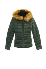 green jacket with fur on the hood © juliko77