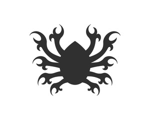 Vector logo with the image of an abstract crab