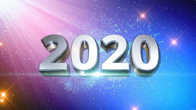 2020 happy new year animation background