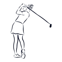 girl playing golf 