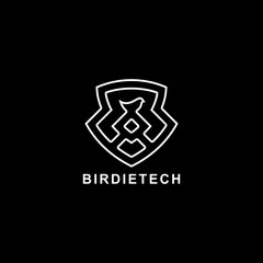 Abstract Logo. Birdie Tech Logo Design