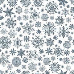 Christmas seamless pattern with cute snowflake