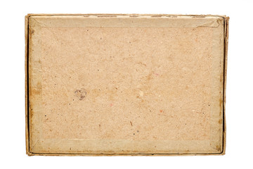 Vintage cardboard boxe isolated on a white background.