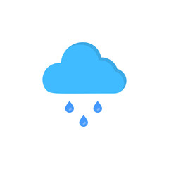 Cloud rain drops icon. Simple line, outline vector of two color weather icons for ui and ux, website or mobile application