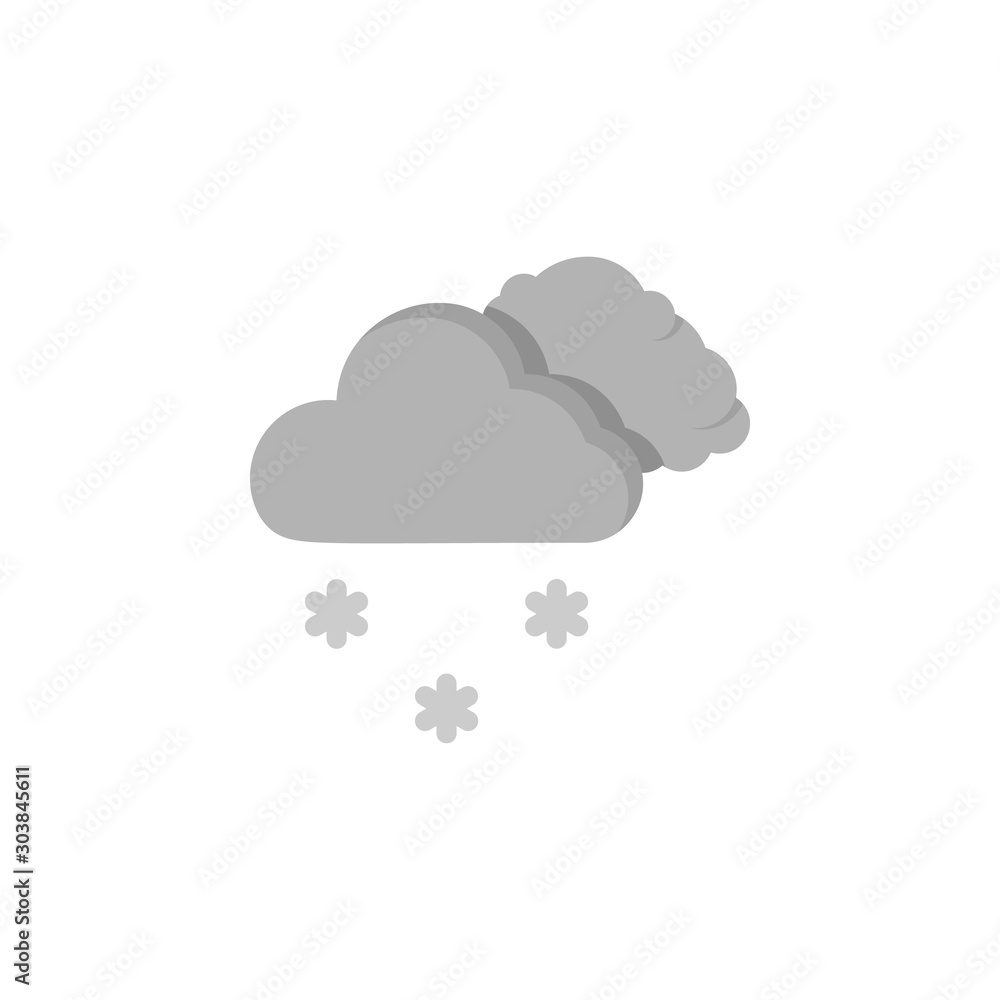 Poster cloud swarm snow snowflakes icon. simple line, outline vector of two color weather icons for ui and 