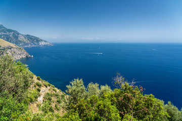 Fototapeta na wymiar Costiera Amalfitana, Italy, the coast at summer