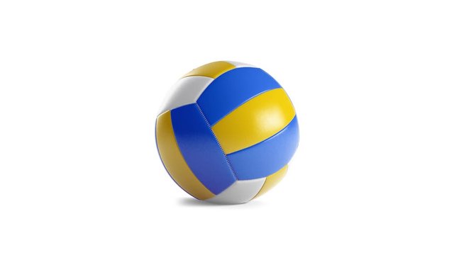 Blank colored volleyball ball mock up, looped rotation