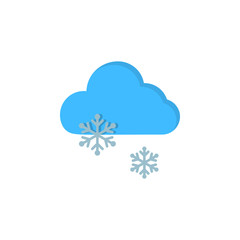 Cloud snow snowflakes icon. Simple line, outline vector of two color weather icons for ui and ux, website or mobile application