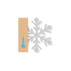 Thermometer cold snowflake icon. Simple line, outline vector of two color weather icons for ui and ux, website or mobile application