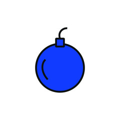 Obraz premium Bomb icon vector formed with simple shapes