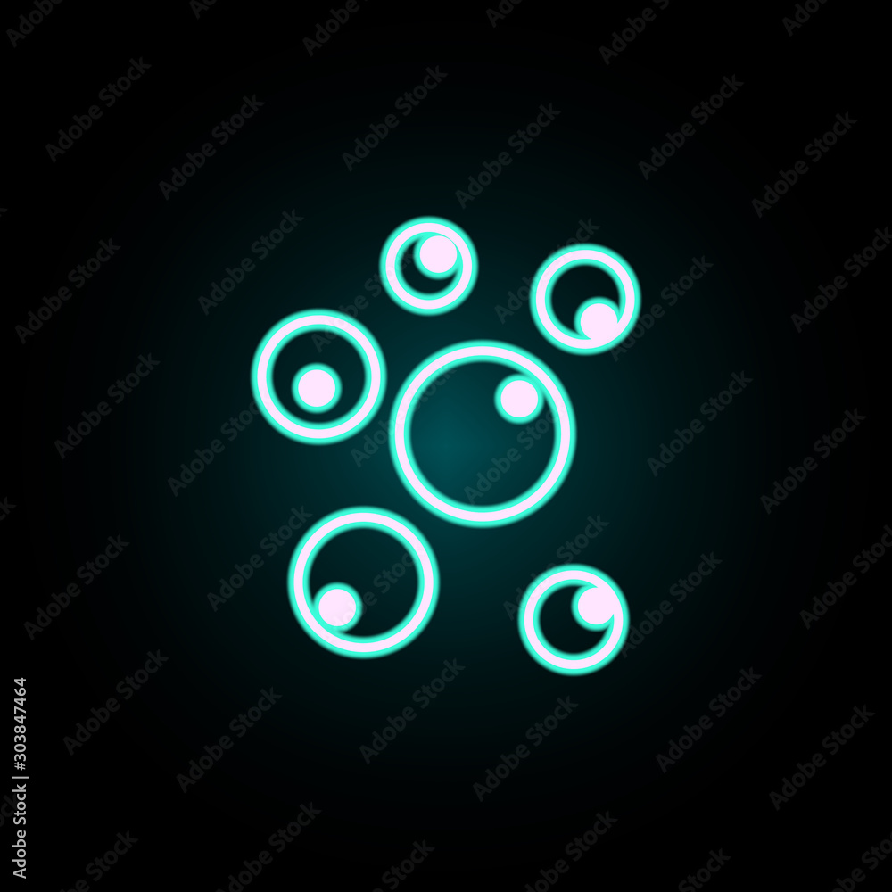 Aufkleber germs neon icon. simple thin line, outline vector of bacteria icons for ui and ux, website or mobile