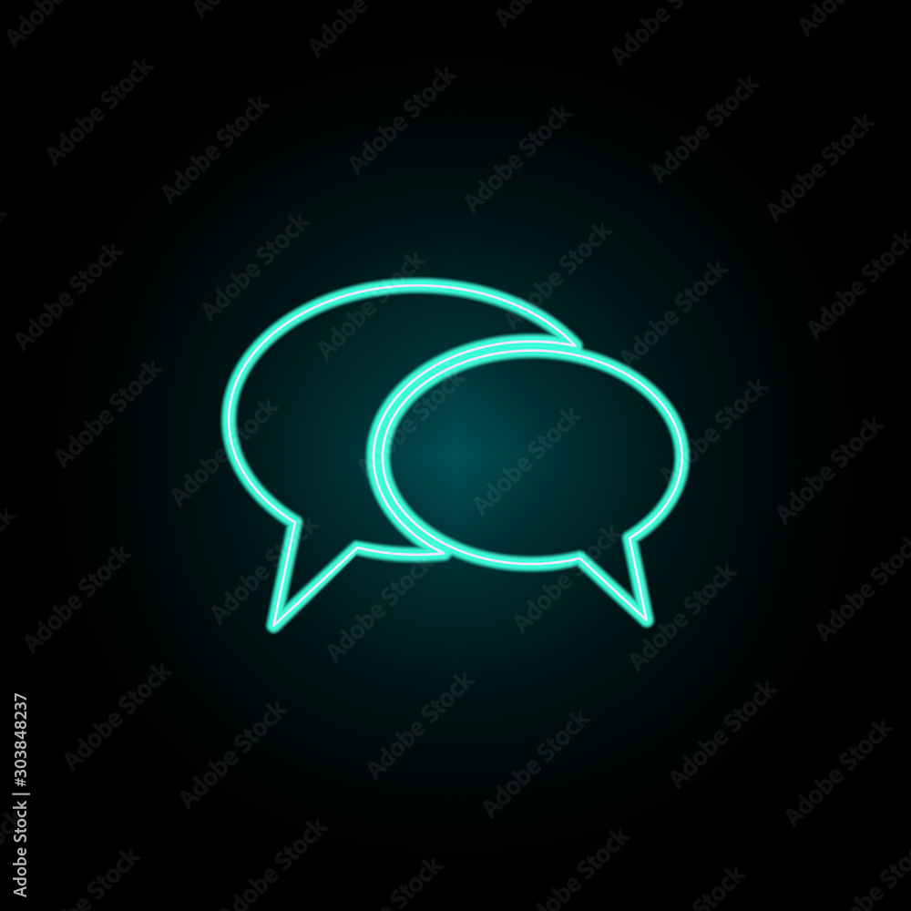 Poster dialog neon icon. simple thin line, outline vector of web icons for ui and ux, website or mobile app