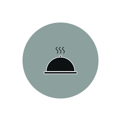 Fototapeta premium vector food tray symbol icon formed with simple shapes