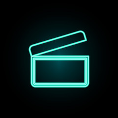 Ajar neon icon. Simple thin line, outline vector of web icons for ui and ux, website or mobile application
