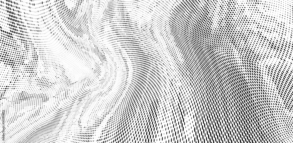 Wall mural grunge halftone dots pattern texture background