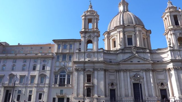 ROME Italy Piazza Navona Sant Agnese Church by Borromini