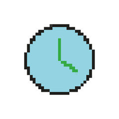 time clock 8 bits pixelated style icon