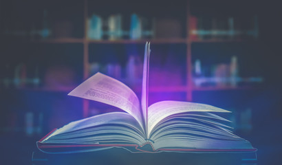 Bewitched Book With Magic Glows In The Darkness 