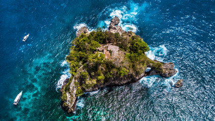 Aerial view on the small island