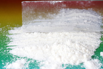 Fototapeta na wymiar Flour powder that should look like a white drug 