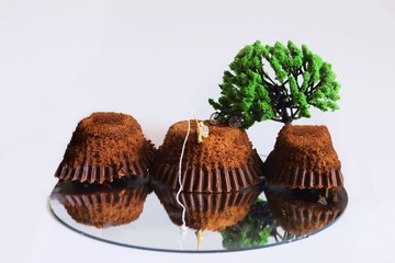 muffins with chocolate