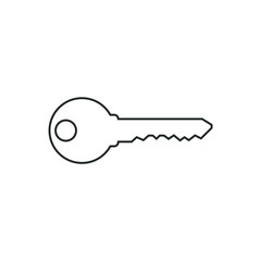 Key graphic icon. Key from the lock sign isolated on white background. Vector illustration
