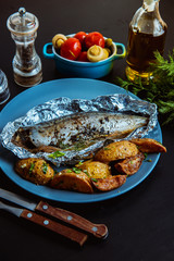 baked mackerel in foil in the oven
