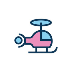 helicopter flying child toy fill style icon