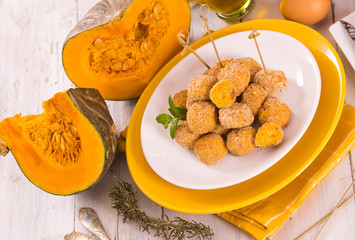 Pumpkin chicken meatballs.