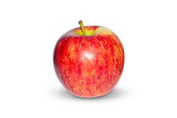 Red apple fruit with isolated on white background.