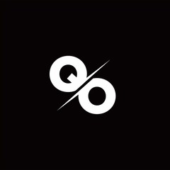 QO Logo Letter Monogram Slash with Modern logo designs template