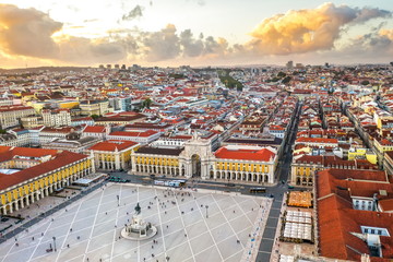 Lisbon central palace cityscape Portugal