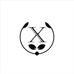Modern unique creative letter X logo design, Minimalist X initial based vector icon.