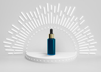 Skin care moisturizing cosmetic premium products with natural background, 3d render.