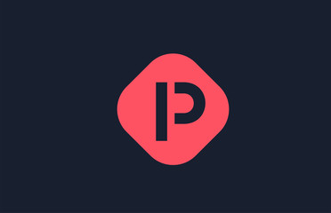 letter P alphabet icon logo shape for business company design