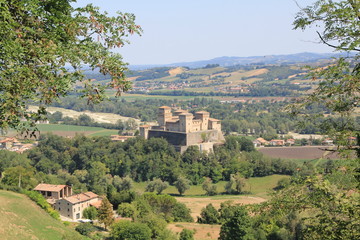 Fototapeta na wymiar Langhirano Castello di Torrechiara province Parma