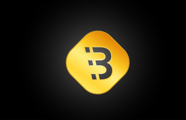 letter B alphabet icon logo shape for business company design