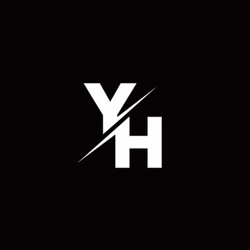 YH Logo Letter Monogram Slash with Modern logo designs template