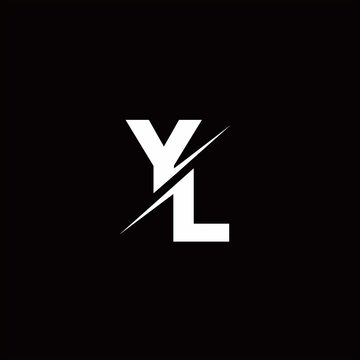 YL Logo Letter Monogram Slash with Modern logo designs template