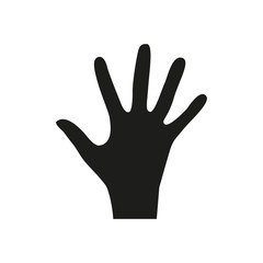 Fototapeta na wymiar Icon of splayed fingers. Simple vector illustration on white background