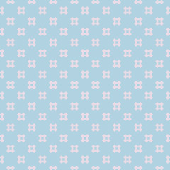 Vector geometric seamless pattern with small crosses. Lilac and turquoise color