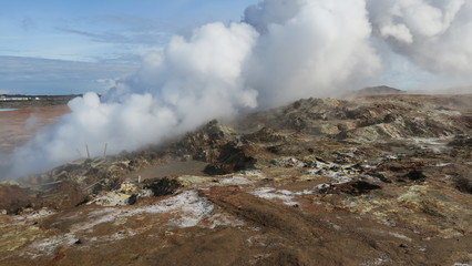 Gunnuhver geothermal, hot springs and the mud pool