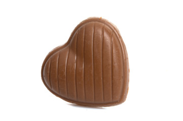 chocolate hearts isolated