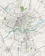 Obraz premium map of the city of Shenyang, China
