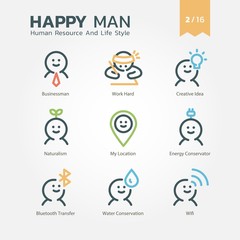 Happy Man - Human Resource And Lifestyle 2/16