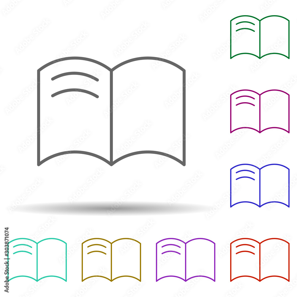 Poster notebook multi color icon. simple thin line, outline vector of education icons for ui and ux, websit