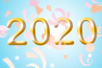 gold text. new year theme.2020