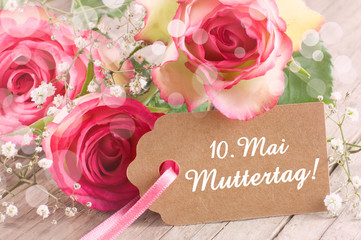Wunderschöne Rosen zum Muttertag am 10 Mai